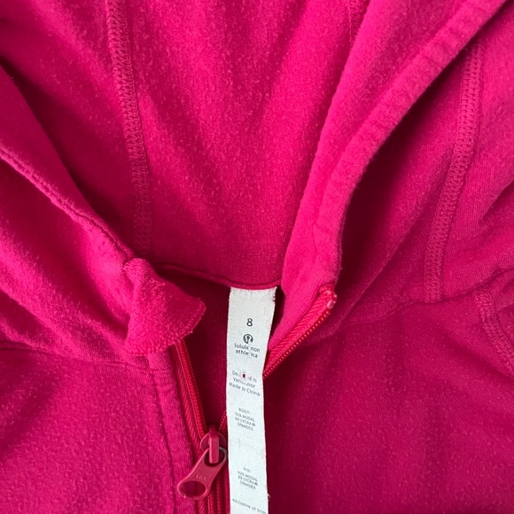 Lululemon Hoodie Women's 8 Scuba Jacket Long Sleeve Pink 3/4 Sleeve Full Zip - Picture 5 of 9